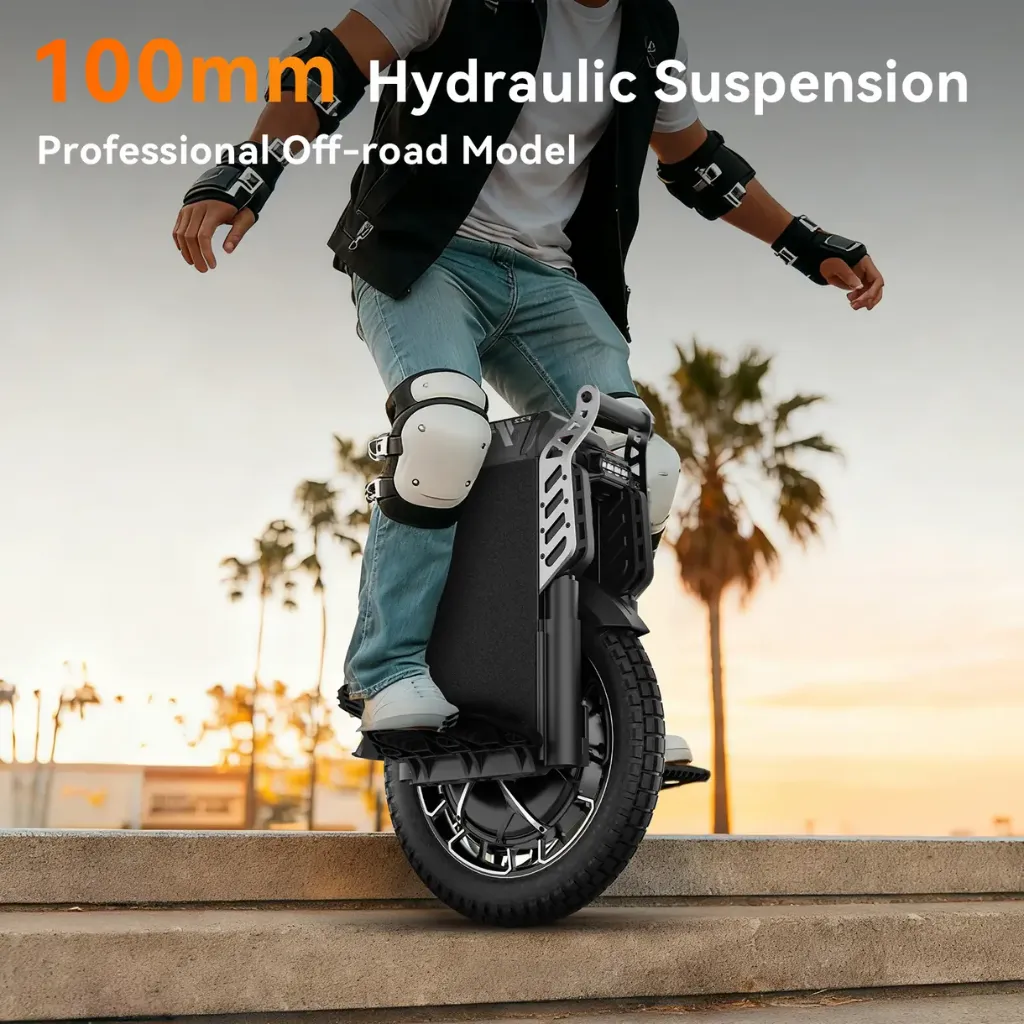 KingSong F22 Pro 100mm hydraulic suspension for offroad.webp