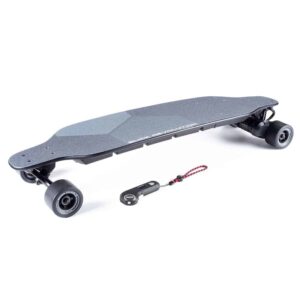 Flex-E 2.0 Electric Skateboard with slick wheels and controller