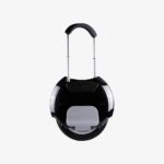 KingSong KS14D electric unicycle black - side view with trolley