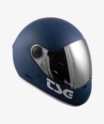 TSG Pass Helmet Matt Blue - side view