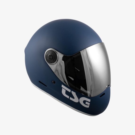 TSG Pass Helmet Matt Blue - side view