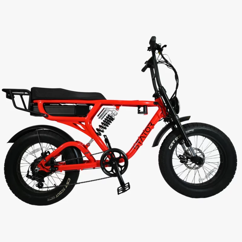 Stator Scout electric bike step over red side